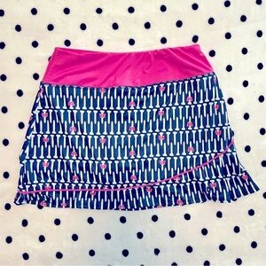 Birdies and Bows Pattern Golf Skort Size Small